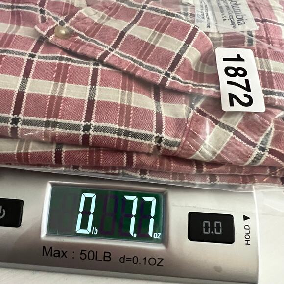 Columbia Cotton Short Sleeve Red Plaid Button Down Shirt | Men’s Size Large - Picture 9 of 9